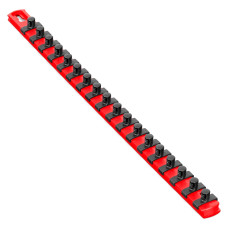 18-inch Socket Organizer with Twist Lock Clips - Red-3/8-inch Drive ERNST