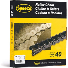 SpeeCo S06401 #40 Roller Chain x 10 Feet with Connecting Link