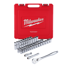 47 pC 1/2-inch Drive SAE and Metric Milwaukee Packout Socket Set