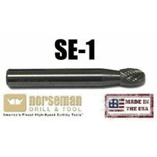 SE-1 Norseman Premium Carbide Burr Oval/Egg Shape Double Cut USA (18279)