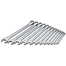 SK Professional Tools 86017 13-Piece 12-Point Fractional Long Combination Wrench Set - SuperKrome Finish, Set of 13 Chrome Wrenches Made in USA